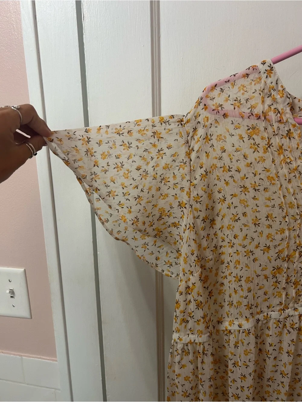 torrid Cream cover with Yellow Floral Print